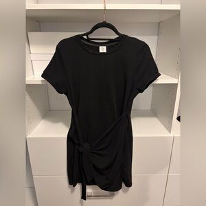 Black Short Sleeve T Shirt Dress
